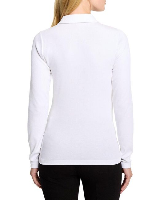 NIC+ZOE White Perfect Knit Rib Polo Shirt