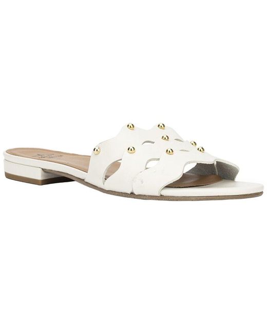 Aquatalia Torri Leather Sandals in White | Lyst