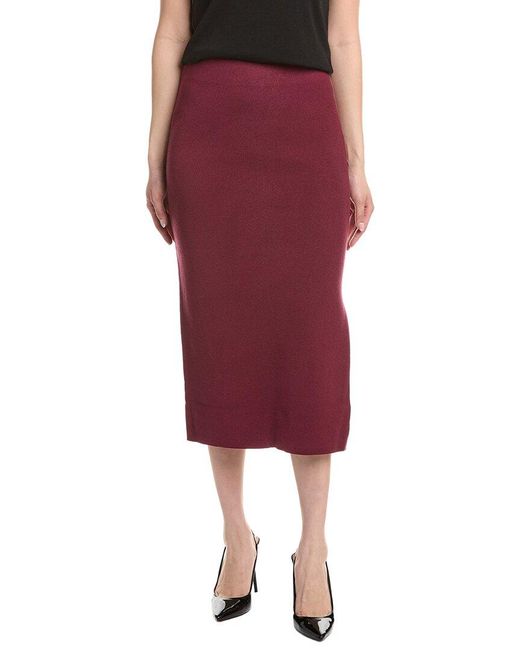 Joseph Ribkoff Red Midi Skirt