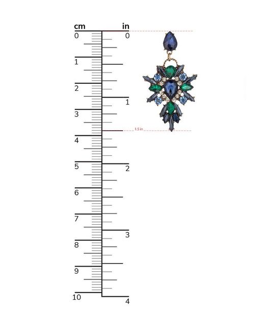 Eye Candy LA White New Gala Crystal Drop Earrings