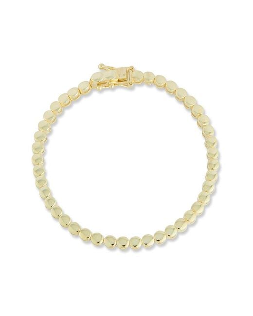 Chloe and Madison Metallic 14k Over Silver Tennis Bracelet