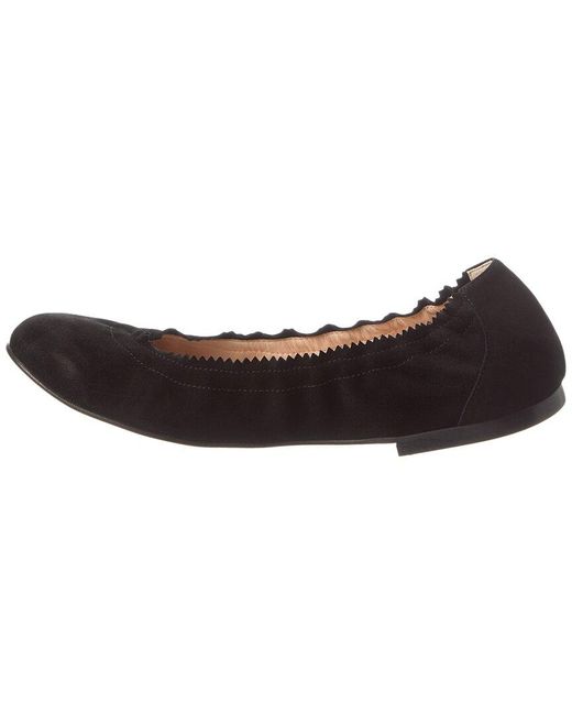 French Sole Brown Cecila Suede Flat