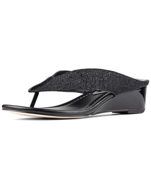 Donald J Pliner Black Vylette Leather Sandal