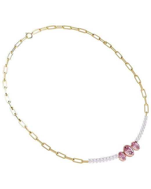 Lab Grown Diamonds Natural 14K 4.43 Ct. Tw. Lab-Grown Diamond & Gemstone Pendant Necklace