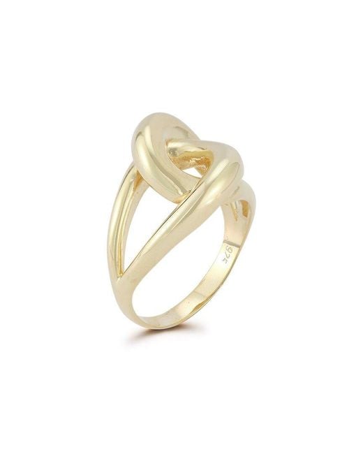 Chloe and Madison White 14k Over Silver Bold Knot Ring
