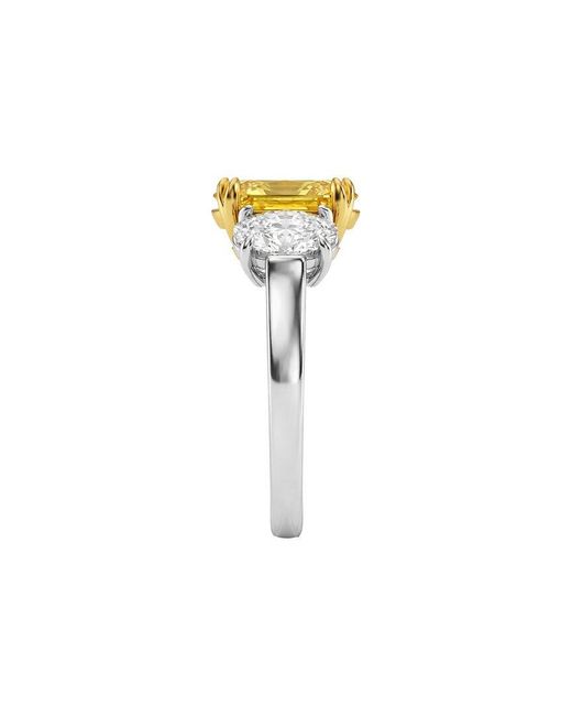 Lab Grown Diamonds White 14K 6.00 Ct. Tw. Lab-Grown Diamond 3 Stone Engagement Ring