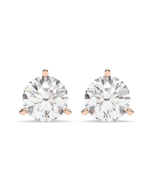 Lab Grown Diamonds White 14K Rose 5.00 Ct. Tw. Lab-Grown Diamond Earrings