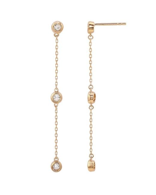 Suzy Levian White 14k Rose Gold 0.40 Ct. Tw. Diamond Station Earrings