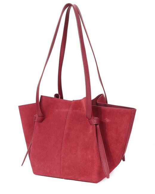 Tiffany & Fred Paris Red Smooth Leather Shoulder Bag