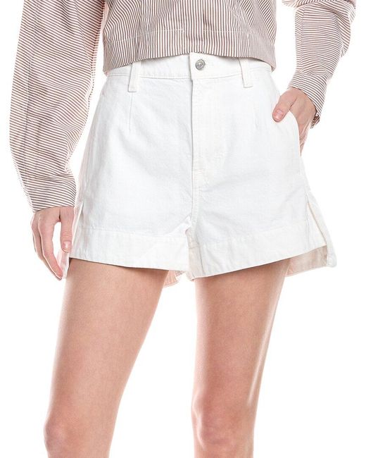 7 For All Mankind White Tailored Slouch Brilliant Short