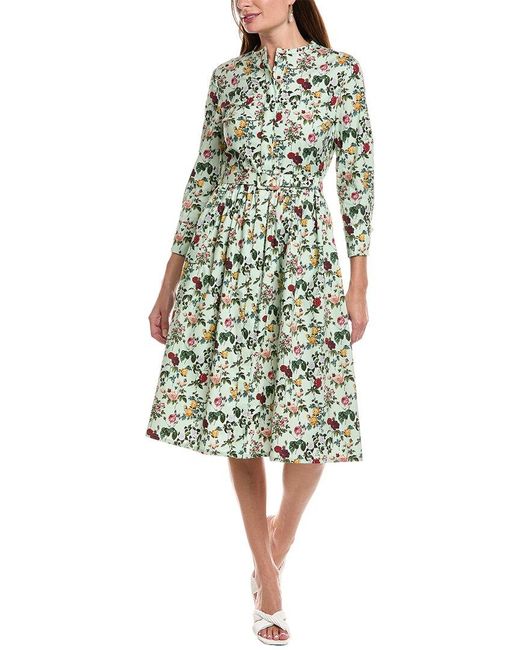 Oscar de la Renta White Midi Dress