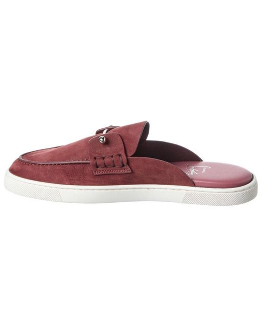 Christian Louboutin Red Suede Mule
