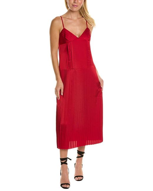 Rebecca Taylor Red Sateen Slip Dress