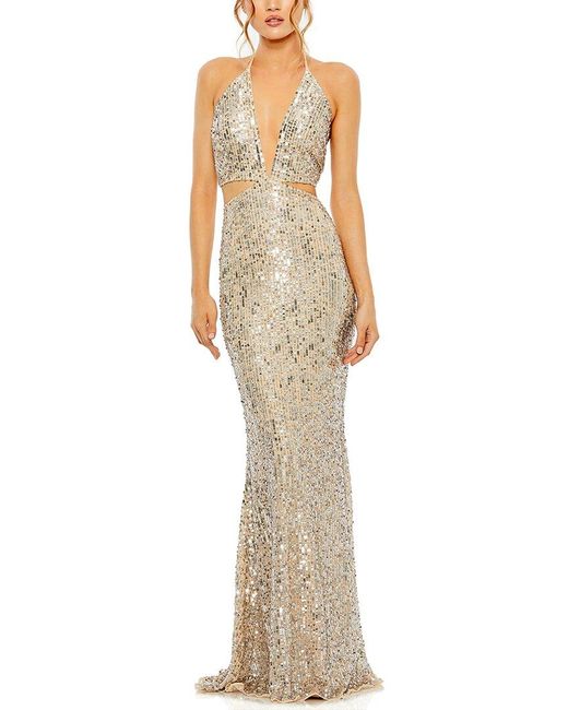 Mac Duggal White Column Gown