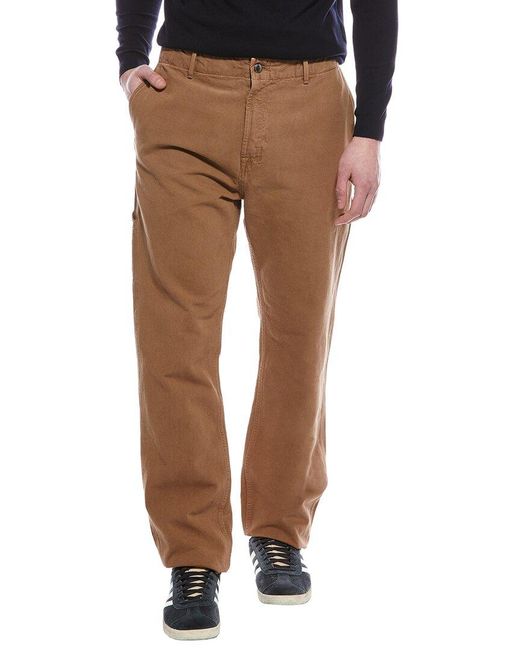 7 For All Mankind Brown Carpenter Chino Canvas Khaki Jean for men