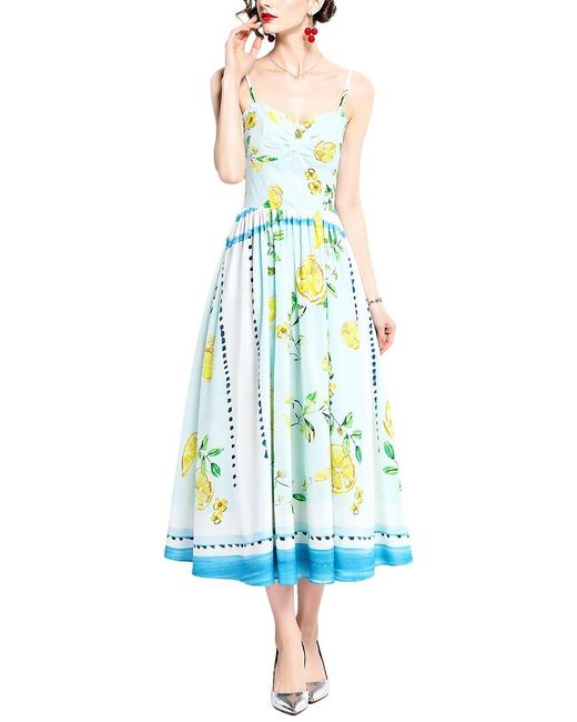 Homeyee Blue Midi Dress