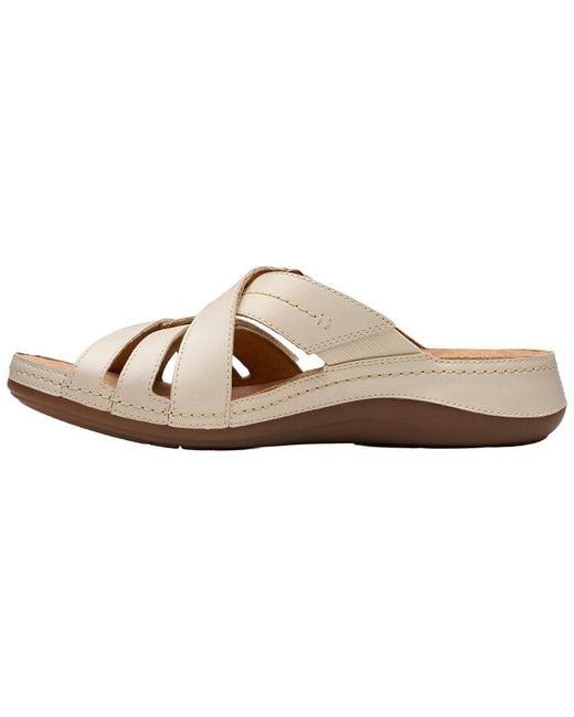 Clarks Multicolor Cecily Leather Slide