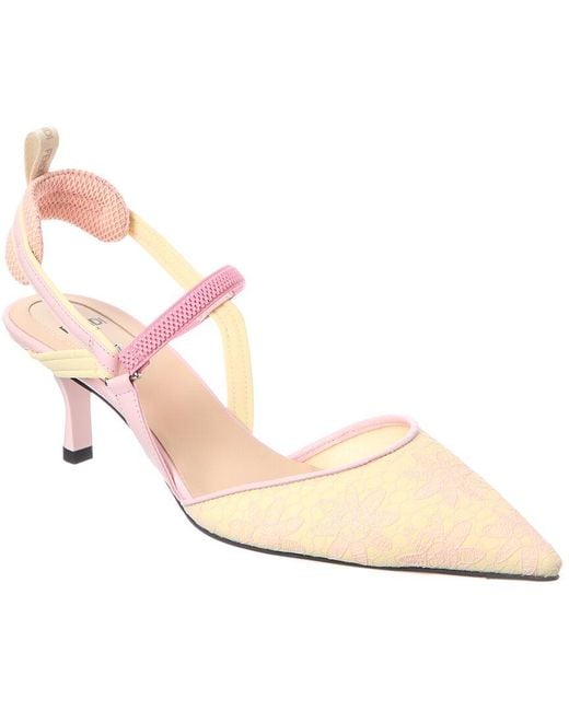 Fendi Pink Colibri Leather Slingback Pump