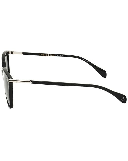 Rag & Bone Black Rnb1035 55Mm Polarized Sunglasses