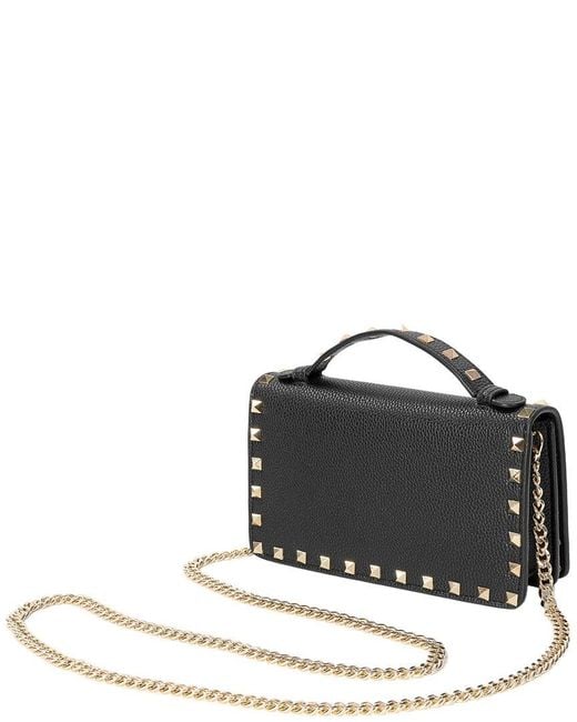 Tiffany & Fred Paris Black Mini Pebbled Leather Crossbody