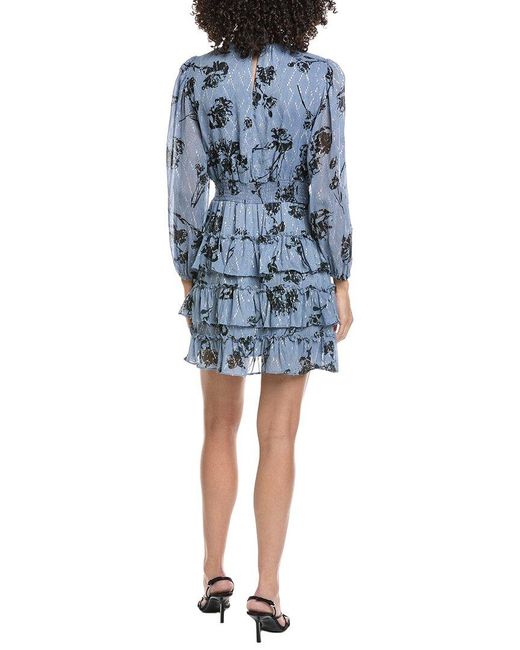 1.STATE Blue Printed Mini Dress
