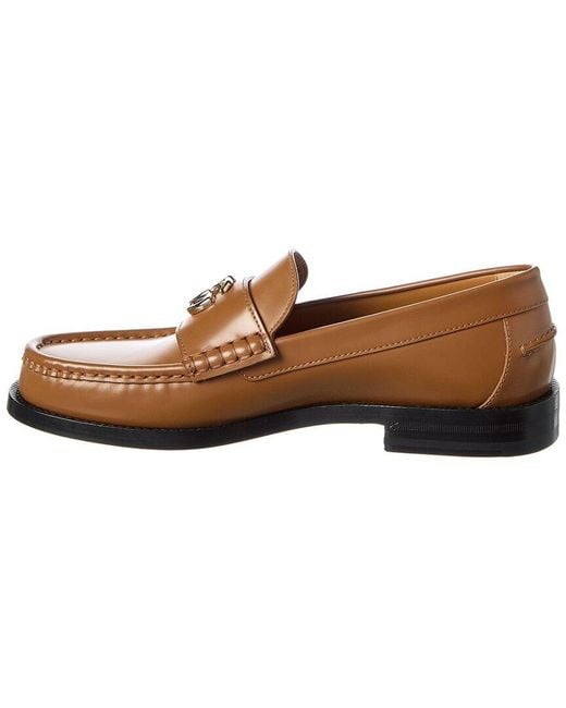 Gucci Brown Double G Leather Loafer