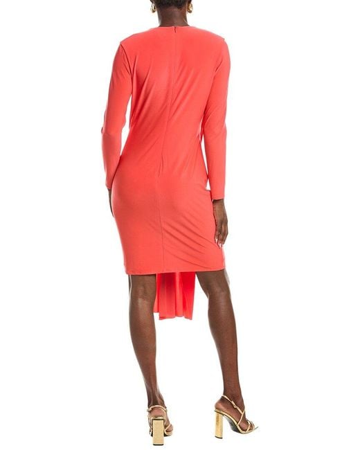 Rene Ruiz Red Wrap Detail Dress