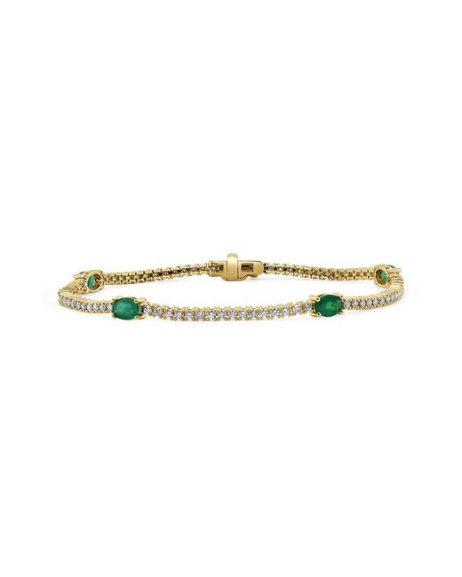 Sabrina Designs White 14k 3.04 Ct. Tw. Diamond & Emerald Bracelet