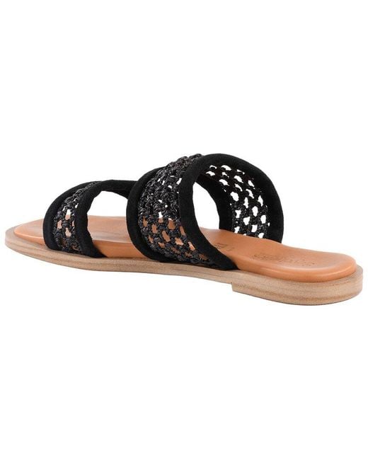 Seychelles Black Water Lilly Leather Sandal