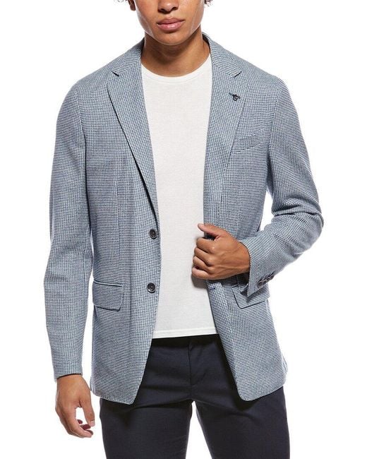 Canali Gray Knit Textured Blazer for men