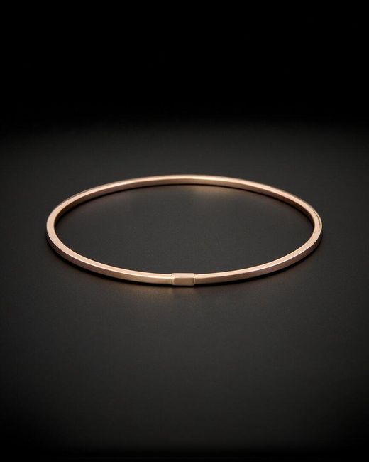 Italian Gold Black 14k Italian Rose Gold Bangle Bracelet