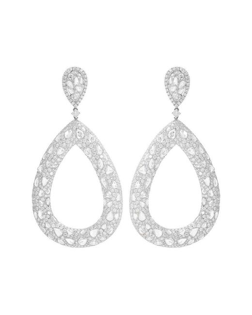 Diana M White Fine Jewelry 18k 24.84 Ct. Tw. Diamond Earrings