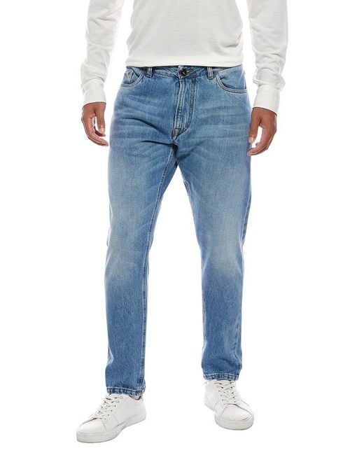 Isaia Blue Carrot Fit Denim for men