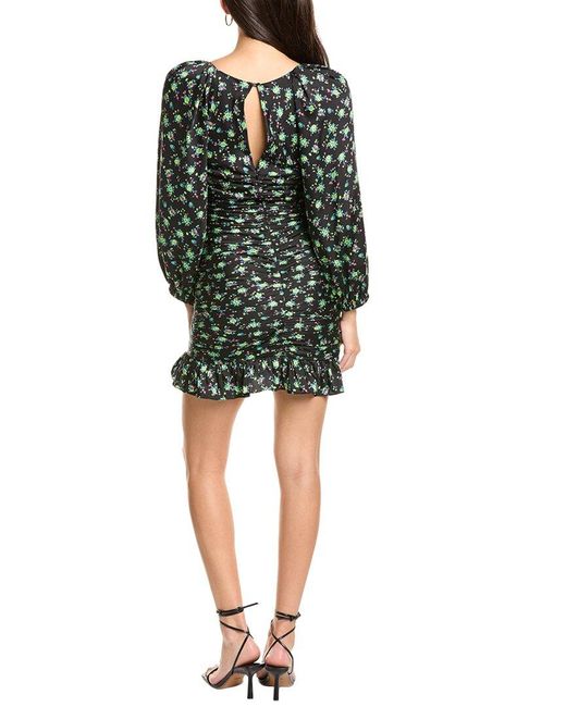 Sandro Green Ruched Mini Dress