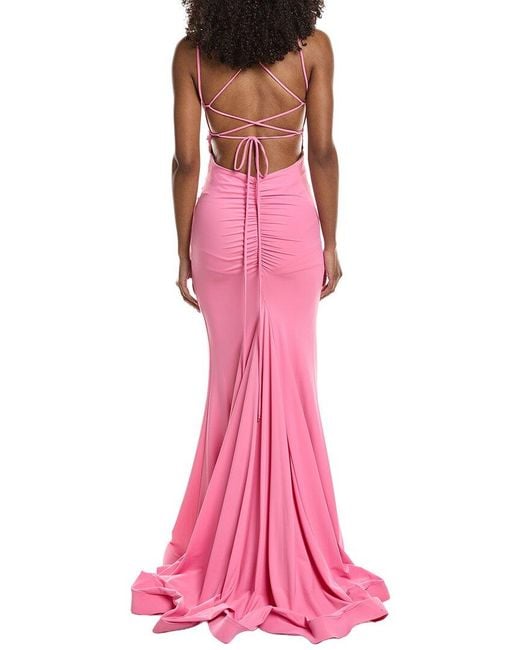 Issue New York Pink Strappy Gown