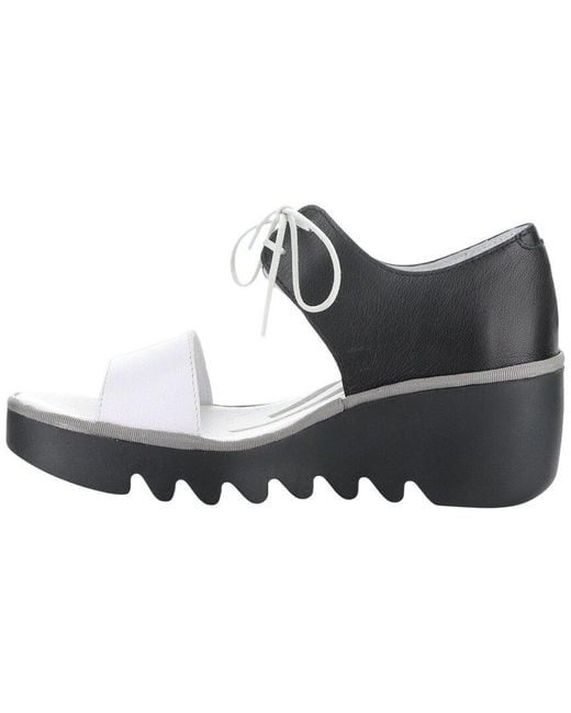 Fly London White Bilu Leather Sandal