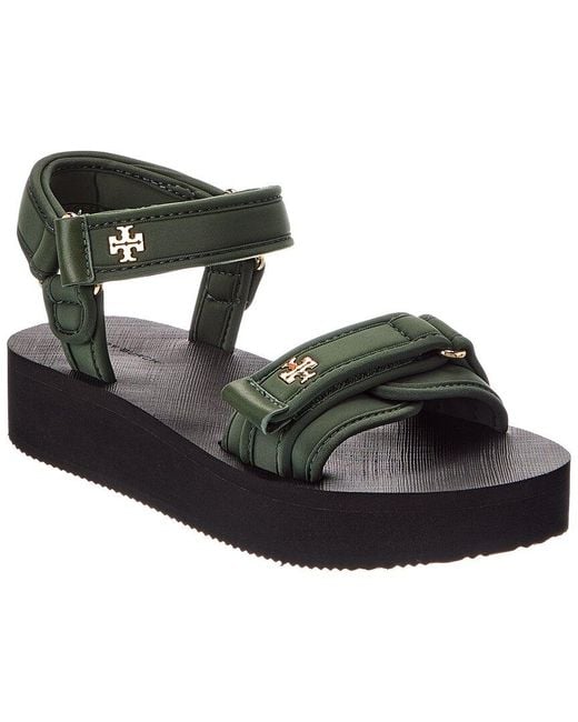 Tory Burch Black Flatform Sport Neoprene Sandal