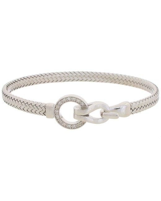 Meshmerise White 18K Rose Vermeil 0.15 Ct. Tw. Diamond Mesh Bangle