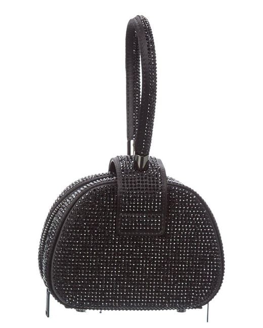 Self-Portrait Black Rhinestone Top Handle Micro Bag