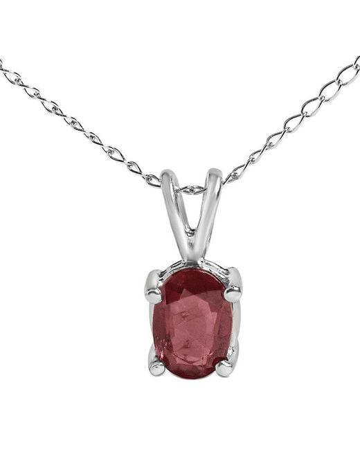 Haus of Brilliance Multicolor Colorful Gemstones 14K 0.50 Ct. Tw. Garnet Pendant Necklace