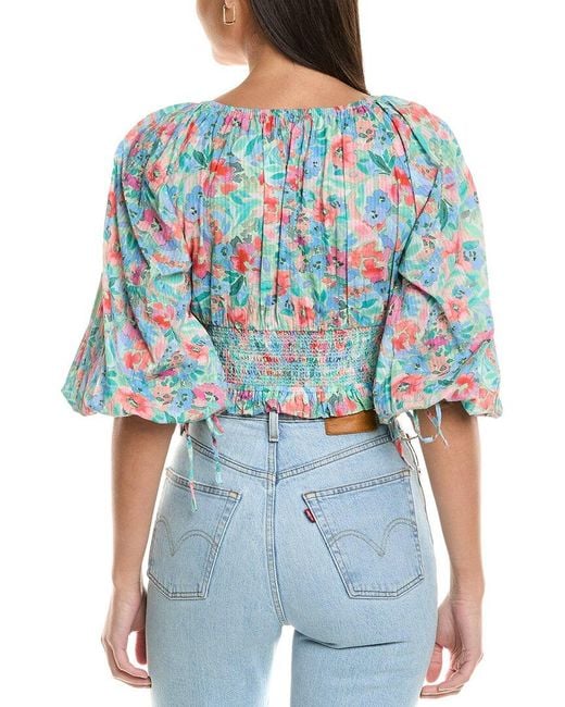 Shoshanna Blue Everly Top