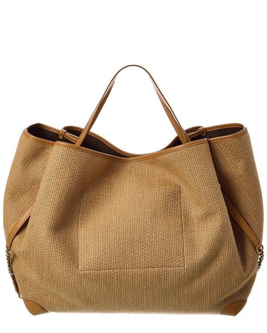 Chloé Brown Clover Large Double Carry Tote