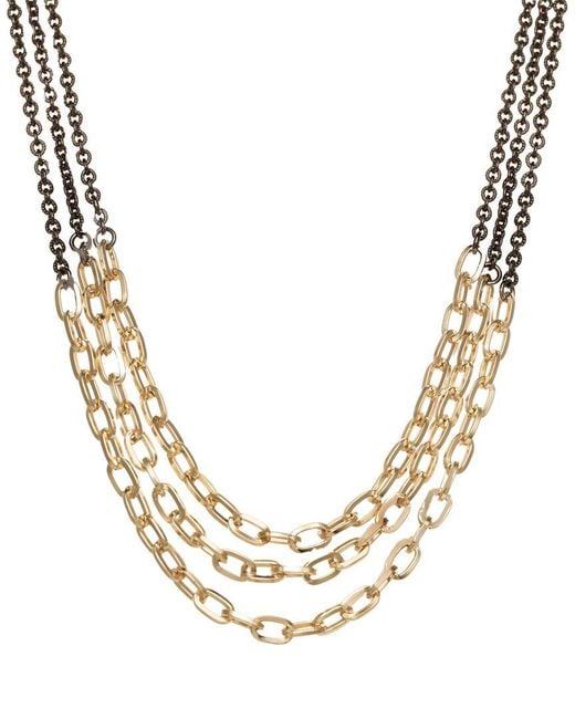 Rachel Reinhardt Jewelry Metallic Layered Necklace