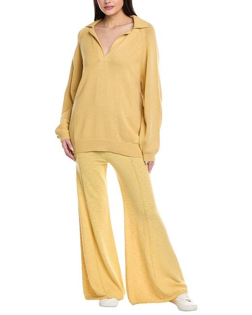 Free People Yellow 2Pc Drea Sweater Set