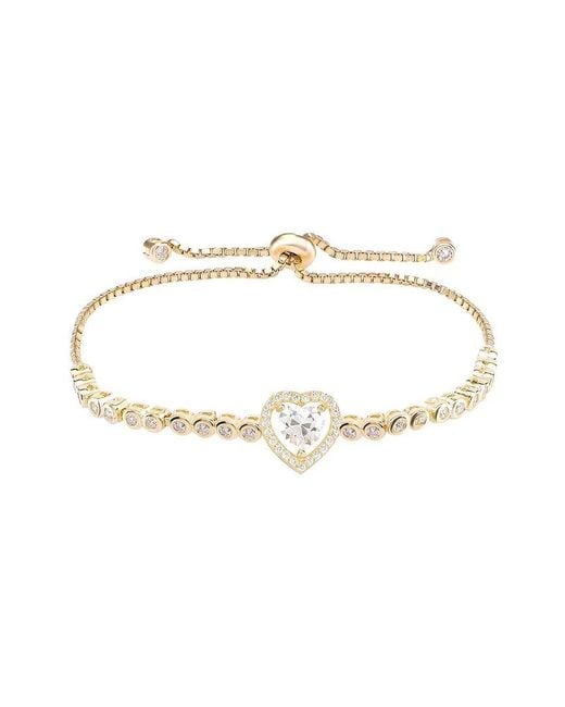 Gabi Rielle Multicolor Color Forward 14k Vermeil Crystal Halo Pull-cord Bracelet