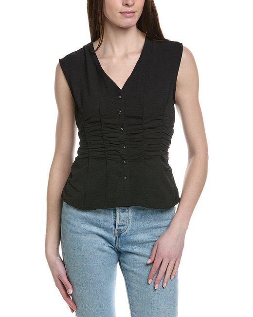 Ellen Tracy Black Airflow Top