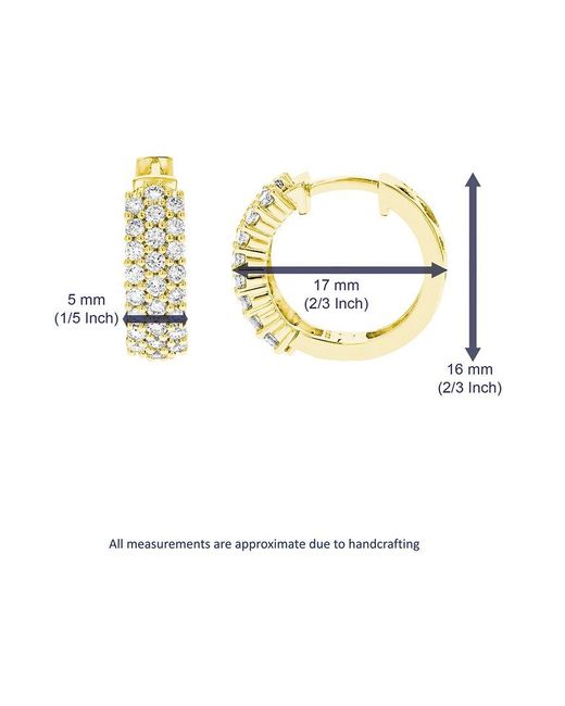 Amairah Metallic 1.00 Ct. Tw. Lab-Grown Diamond Hoop Earrings