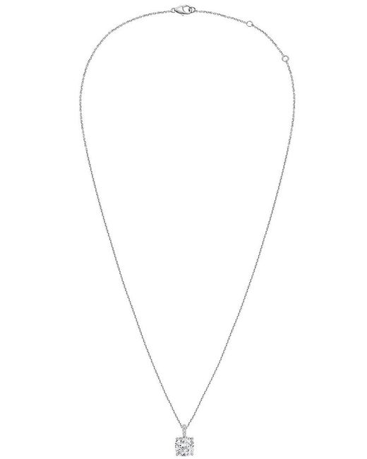 Diana M Multicolor Diana M. 14K 3.15 Ct. Tw. Lab-Grown Diamond Pendant Necklace