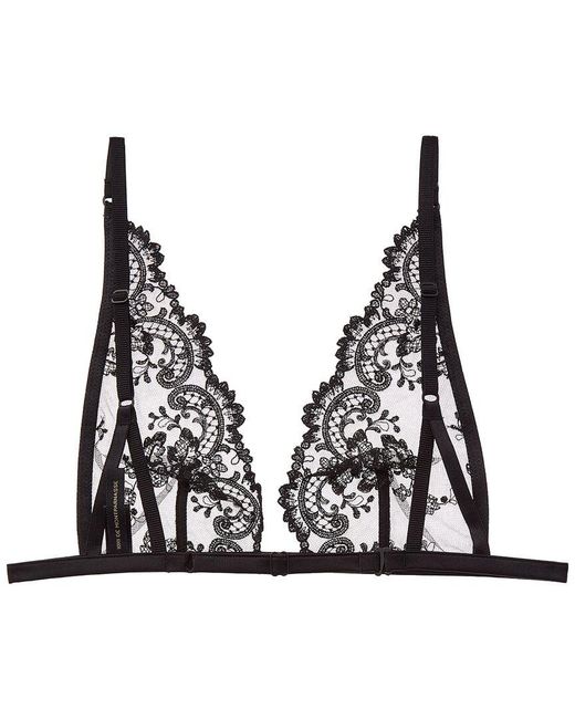 Kiki de Montparnasse Black Juliette Soft Silk-Trim Bra