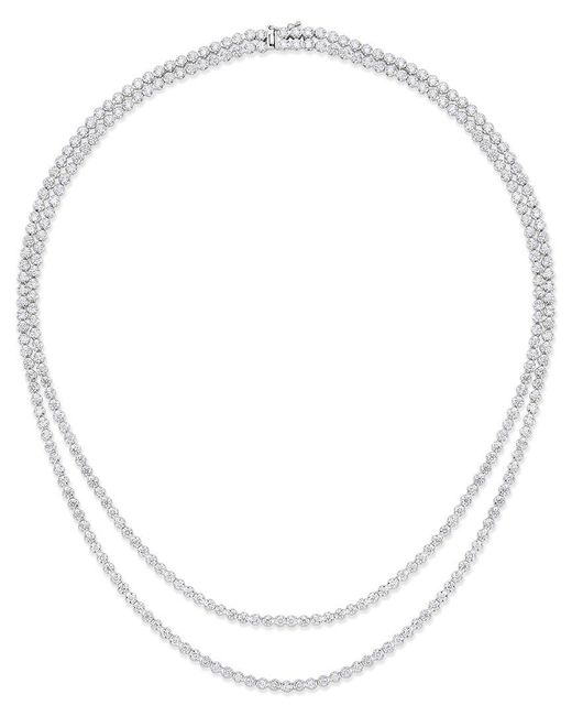Sabrina Designs White 14K 9.75 Ct. Tw. Diamond Tennis Necklace